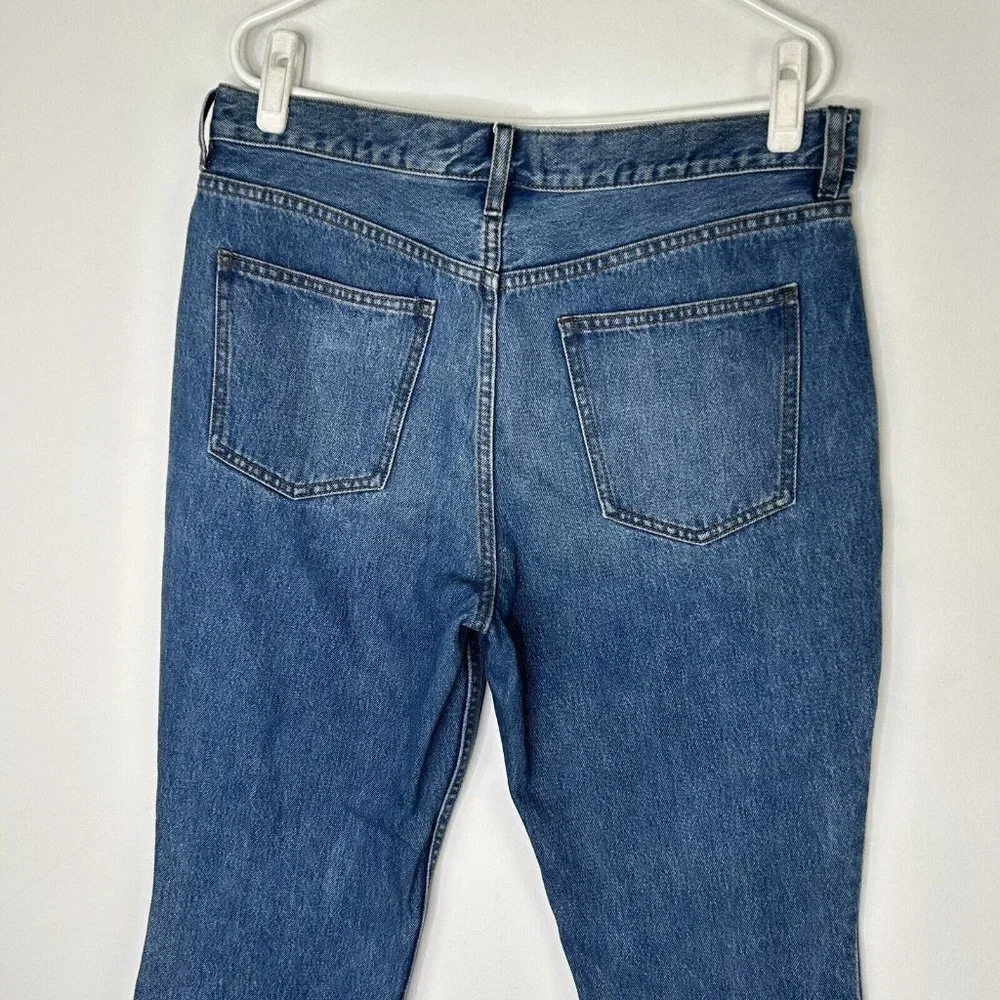 Free People‎ High Rise Boot Crop Jeans Womens Size 31 Rigid Frayed Bootcut - Picture 9 of 10